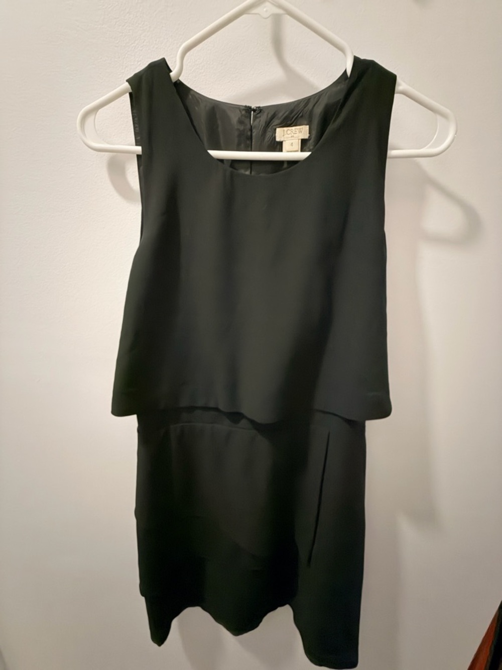 J.Crew Black Sleeveless Layered Dress